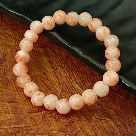Orange Glass Beads Bracelet
