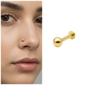 Gold Plated Back Nose Stud – Comfortable Traditional Laung Koka