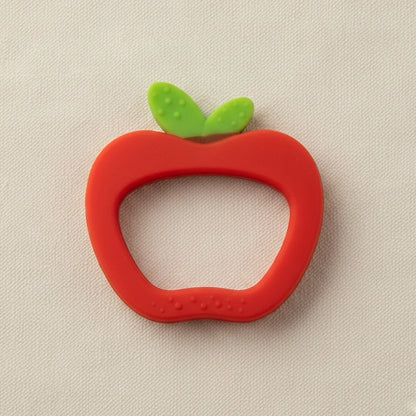 Apple shaped silicone baby teether
