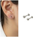 Titanium Ball Stud Earrings – Comfortable Flat Back Labret Piercing Combo