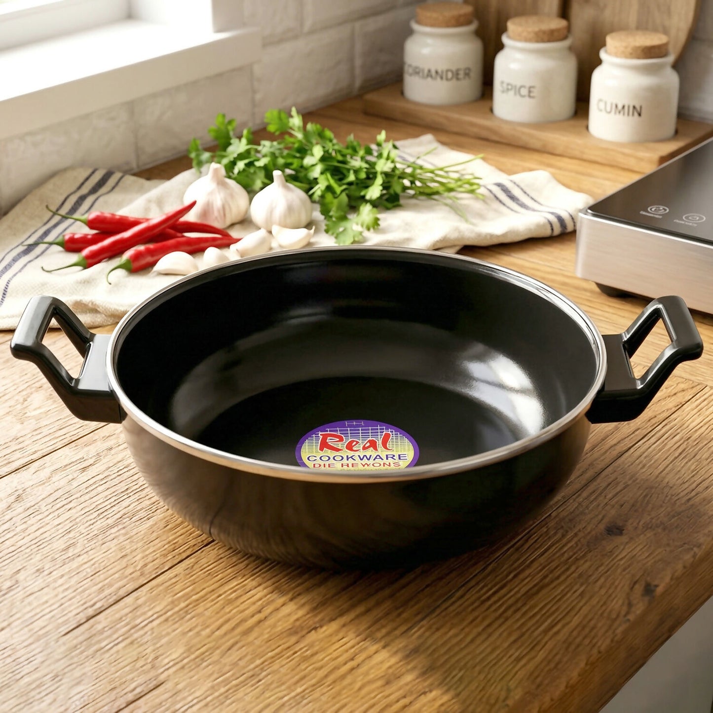 Multipurpose Kitchen Cooking Pan for Frying, Stir Fry, Curry & Vegetable Cooking