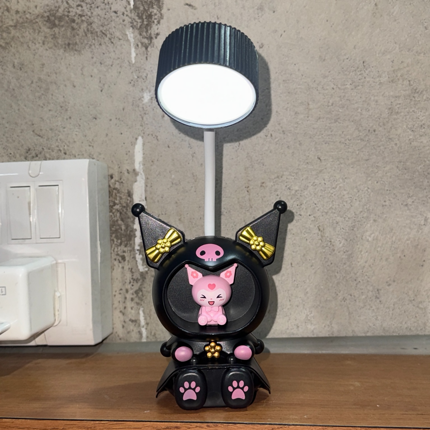 Cute Character LED Table Lamp with Night Light & USB Charging