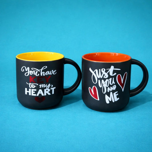 Printed Ceramic Coffee Mug with Gift Box Romantic Love Them