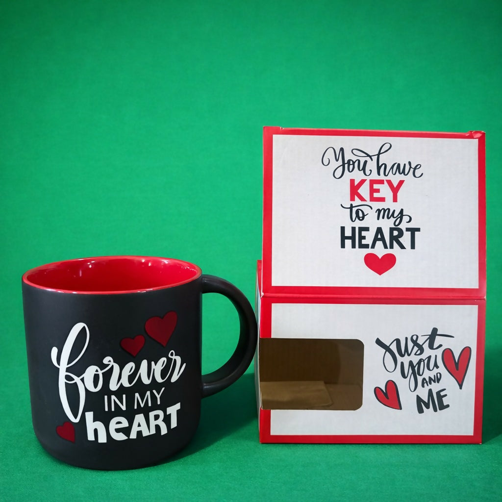 Printed Ceramic Coffee Mug with Gift Box Romantic Love Them