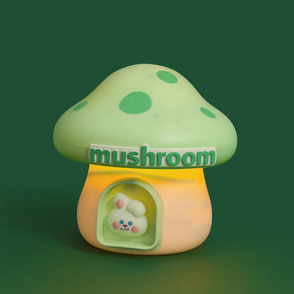 Mushroom Shape LED Night Lamp for Kids Room, Soft Warm Bedside Light