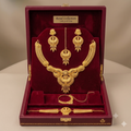 Elegant Ethnic Jewellery Combo for Women with Necklace, Earrings, Tikka and Nath Set