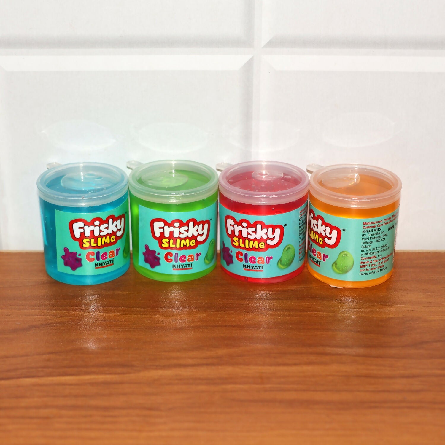 Khyati Frisky Clear Slime, Soft, Stretchy Fun Sensory Play Gel (1Pc/Mix Colour, 40 g)
