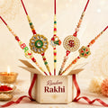 Premium Designer Rakhi for Brother – Random Traditional Design Surprise