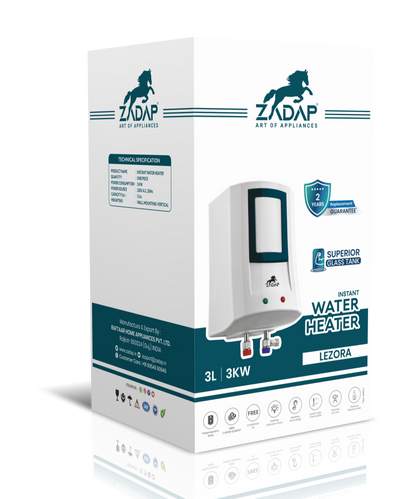 ZADAP 3kW Instant Geyser 4 Way Safety (3L)