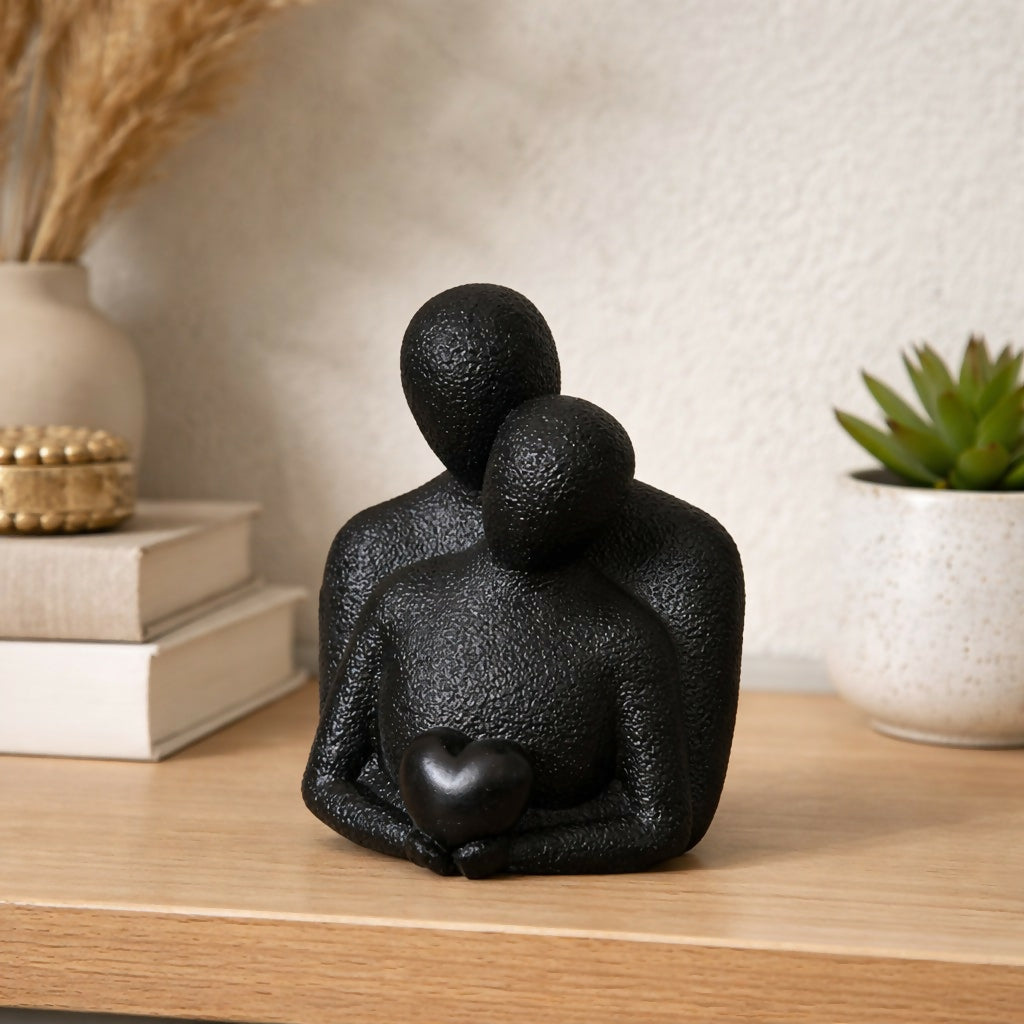 Couple Holding Heart Abstract Decorative Showpiece for Home and Office