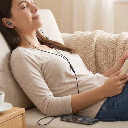 Wired earphones with built-in microphone