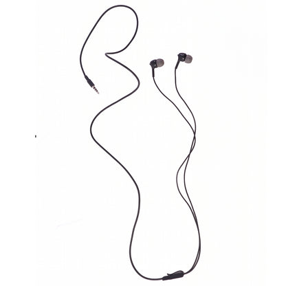 Premium wired earphones with 3.5mm jack laid flat