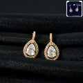 Teardrop CZ Stone Drop Earrings – Elegant Lightweight Design