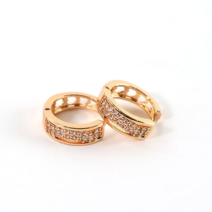 Elegant CZ Stone Encrusted Hoop Earrings for Women