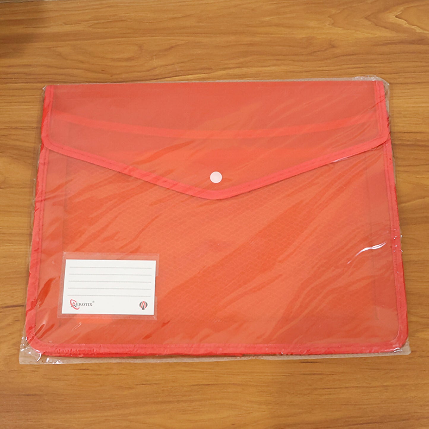 Double Pocket Document File Folder with Button Closure for Office, School Mix Colour