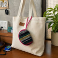 Ethnic Multicolor Coin Pouch – Compact & Stylish with Zip