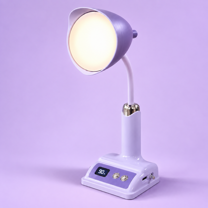 Lavender Lamp with Warm Glow and Display