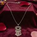 Silver Oxidised Heart Pendant Necklace – Elegant Lightweight Jewelry