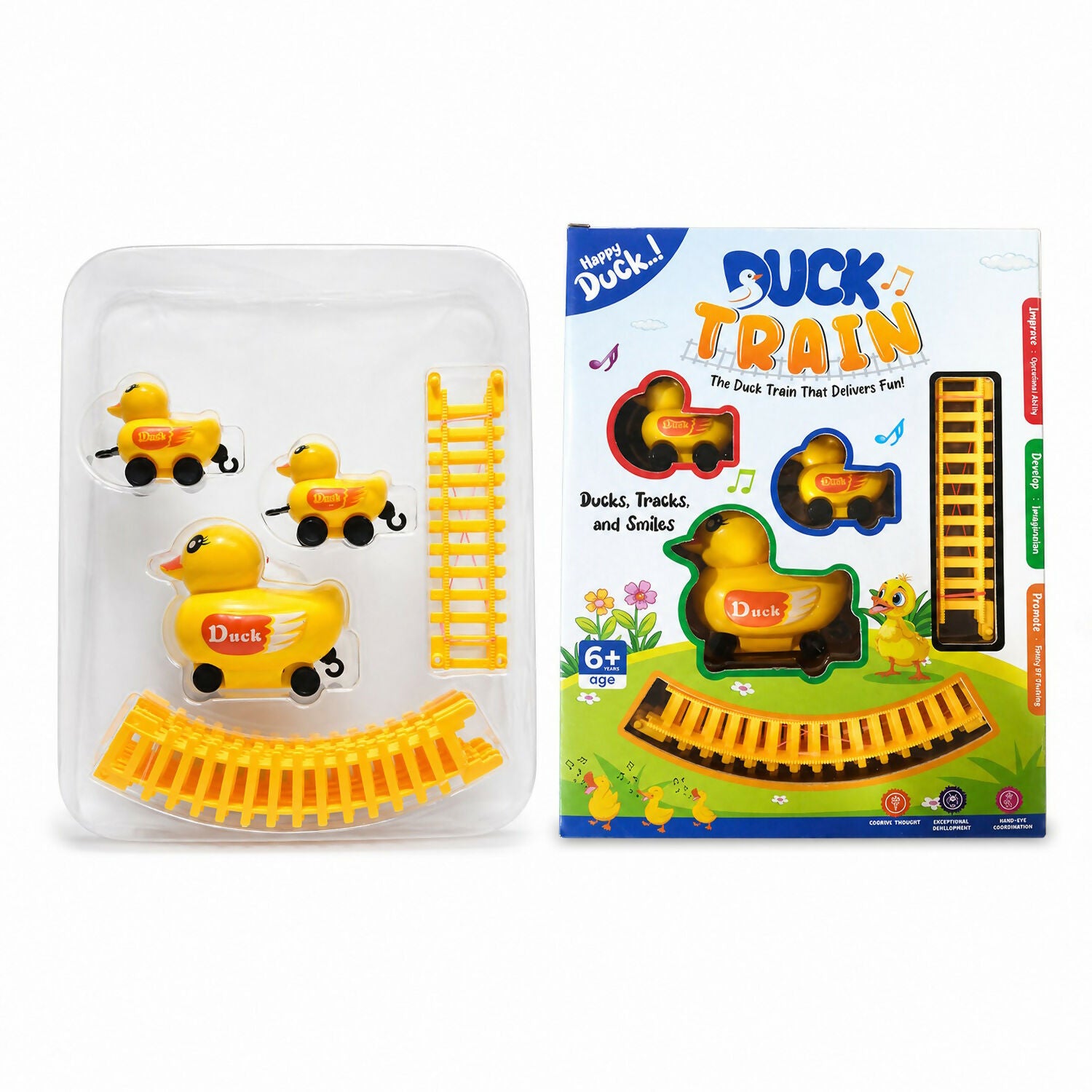 Duck train toy packaging