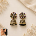Antique Golden Jhumka Earrings – Timeless Ethnic Elegance