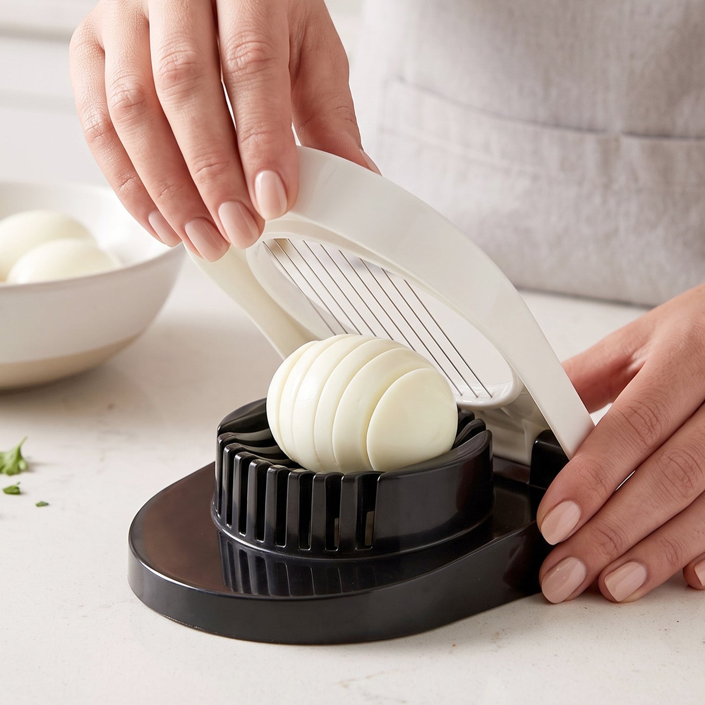 Egg Cutter Slicer Stainless Steel Wire Cutting Tool for Boiled Eggs (1 Pc)