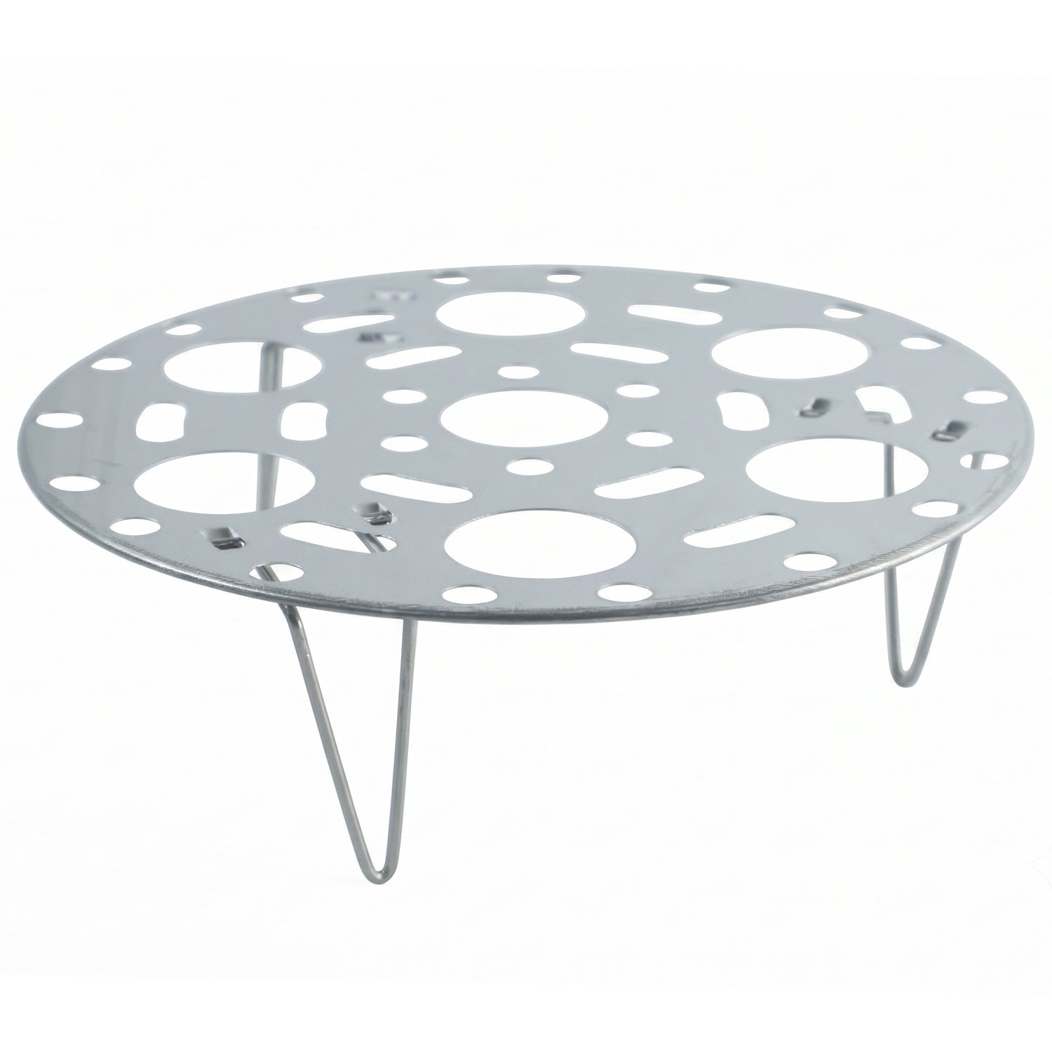 Stainless Steel Round Egg Steamer Rack Folding Trivet Stand for Pot (1 Pc)