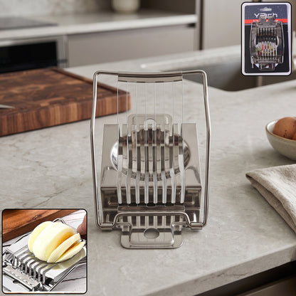 Stainless Steel Egg Slicer Cutter for Boiled Eggs Kitchen Egg Cutter (1 Pc)