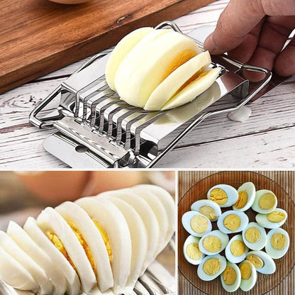 Stainless Steel Egg Slicer Cutter for Boiled Eggs Kitchen Egg Cutter (1 Pc)
