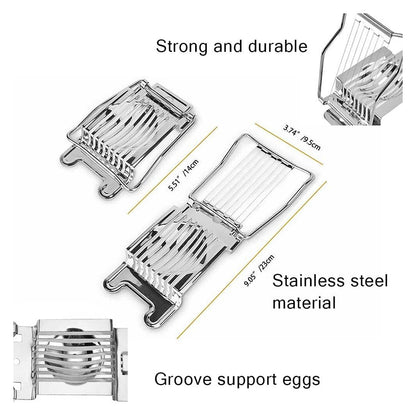 Stainless Steel Egg Slicer Cutter for Boiled Eggs Kitchen Egg Cutter (1 Pc)