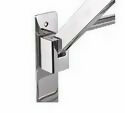 Wall Mounted Stainless Steel Towel Rack with Hooks Bathroom Storage Shelf