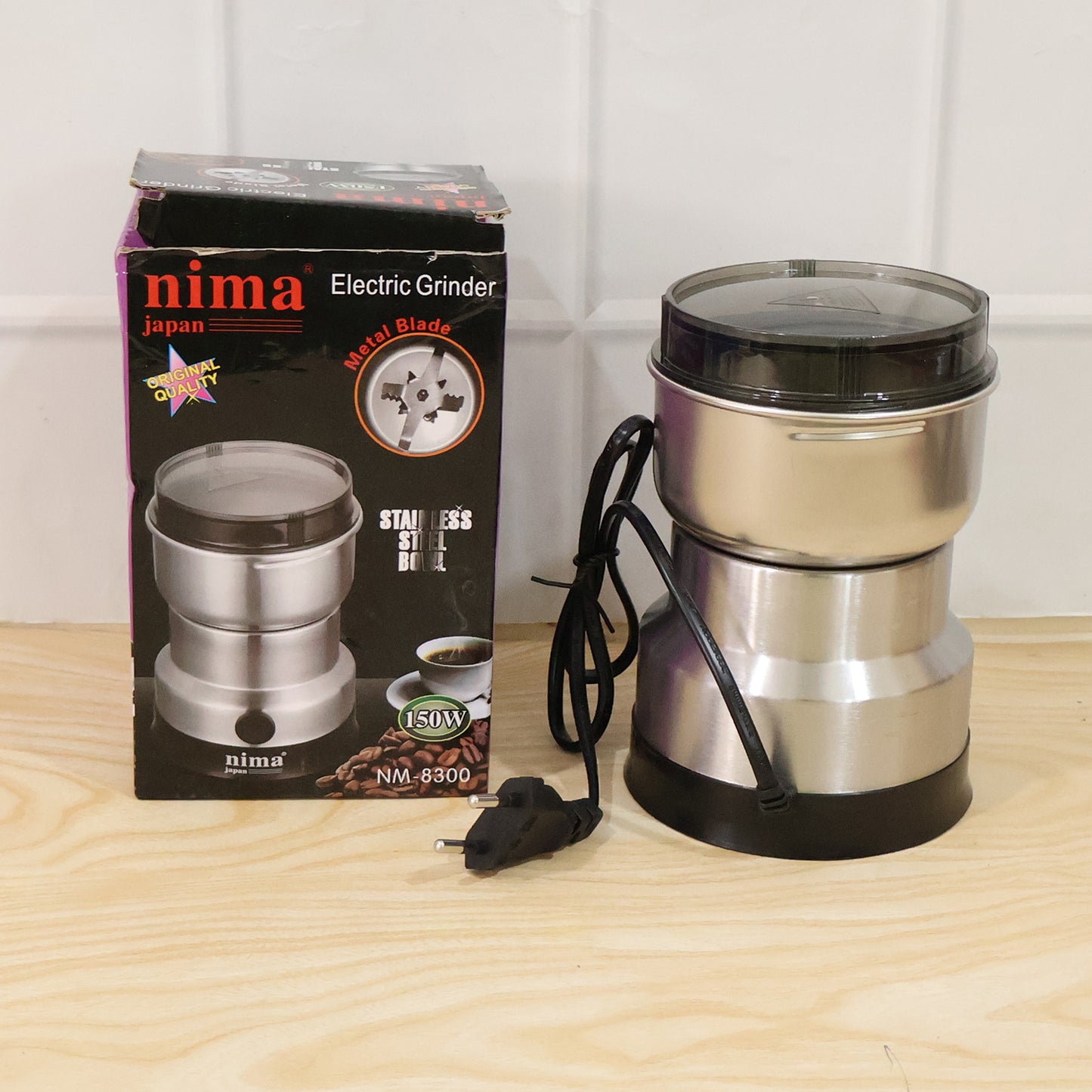Mini Electric Grinder 150W Stainless Steel for Coffee Spice and Masala (1 Pc) view 9