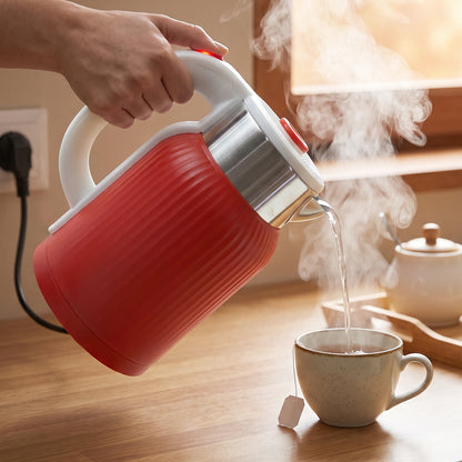 Electric Kettle 2 Litre 1500W Red for Tea Coffee Milk and Hot Water (1 Pc)