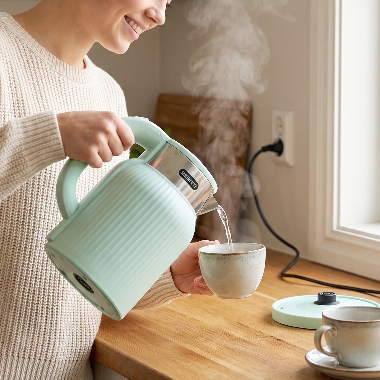 Electric Kettle 2 Litre 1500W for Tea Coffee Milk and Hot Water (1 Pc)