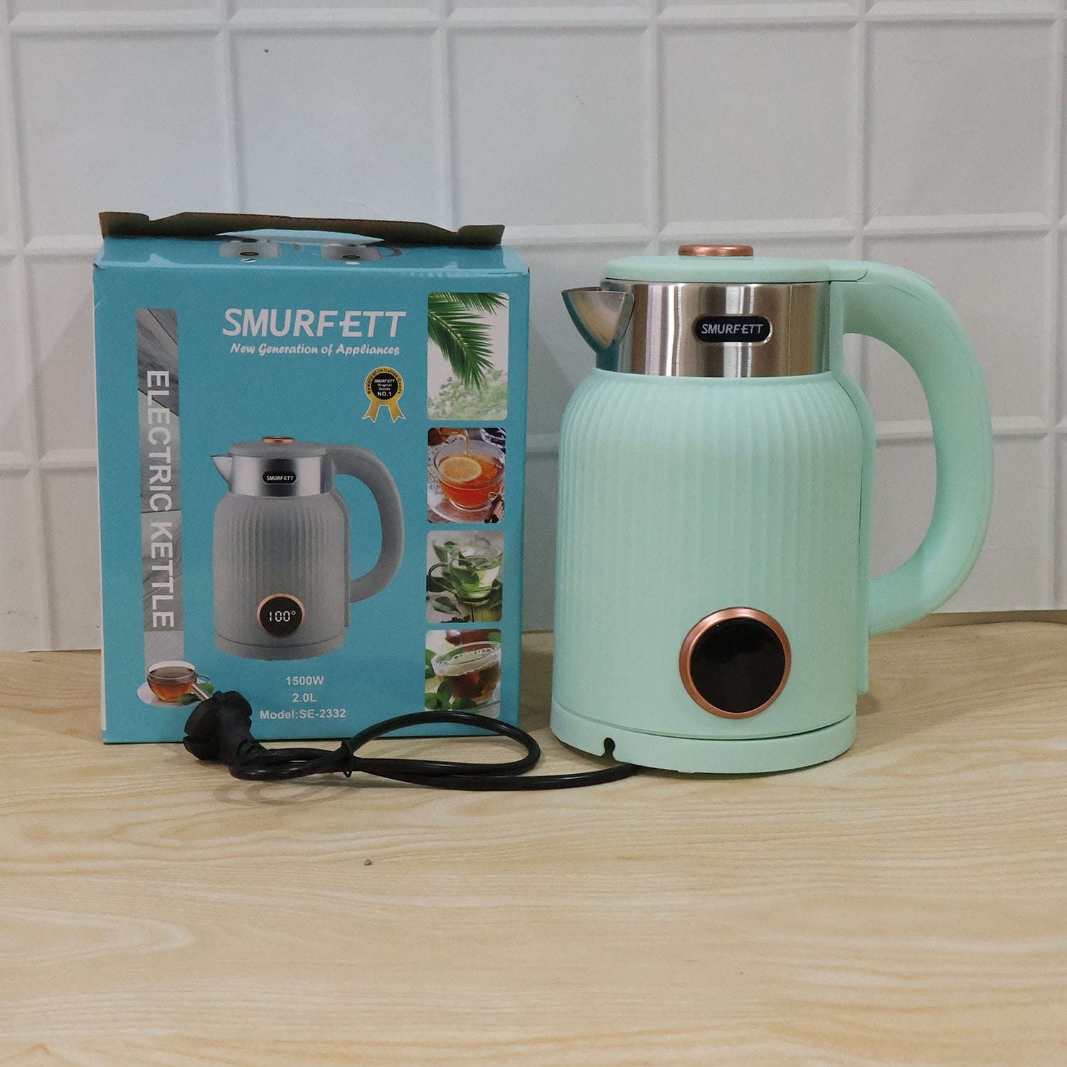 Electric Kettle 2 Litre 1500W for Tea Coffee Milk and Hot Water (1 Pc)
