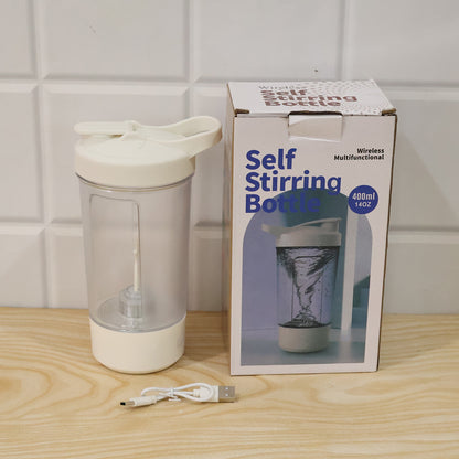 400ml USB Rechargeable Electric Self Stirring Protein Shaker Bottle (1 Pc)
