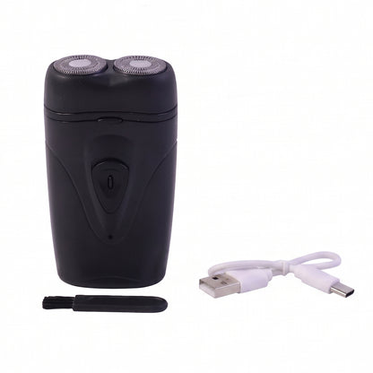 Black men's electric shaver suitable for travel and daily grooming