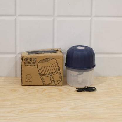 USB Rechargeable Electric Mini Food Chopper Garlic Grinder Vegetable (1 Pc)