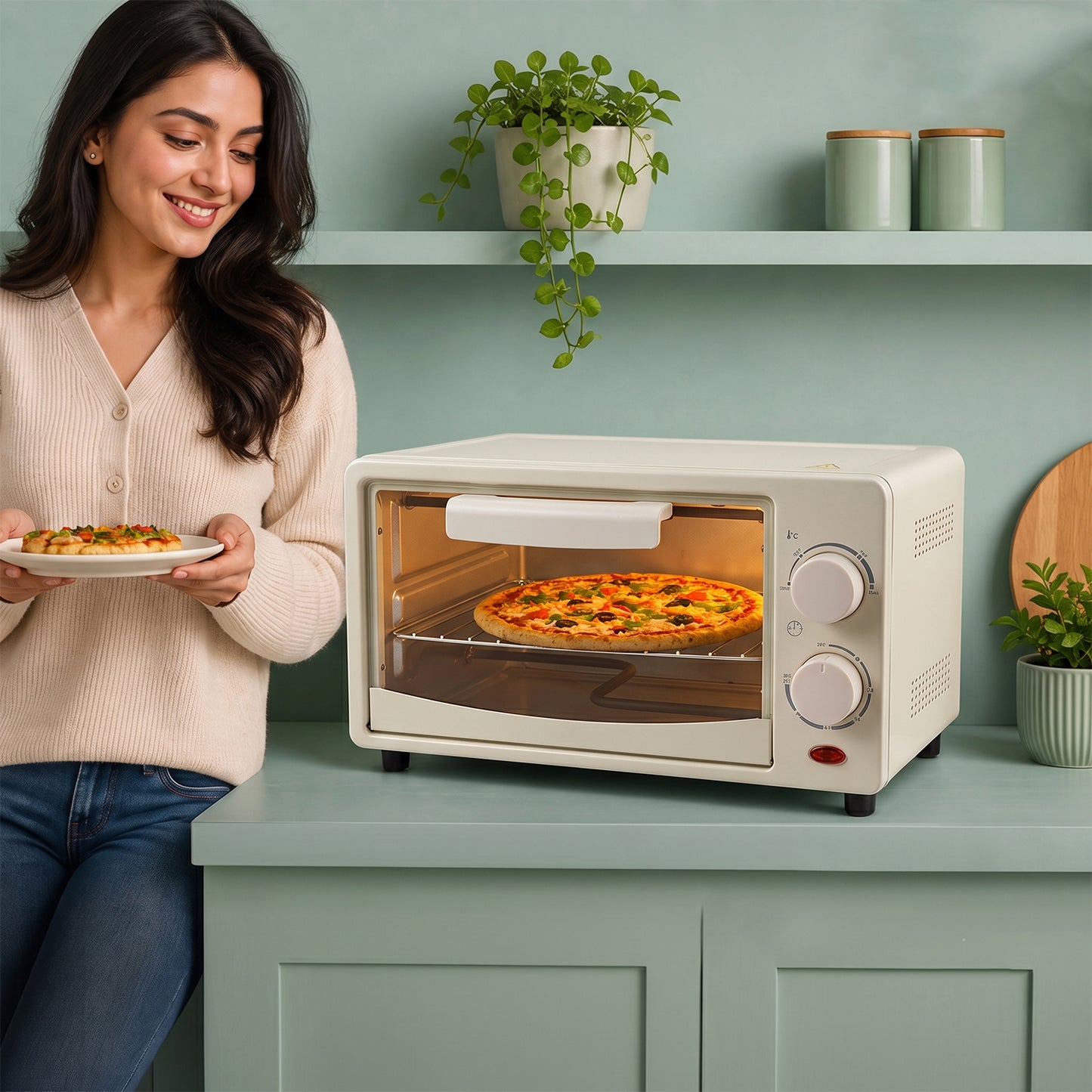 Electric Oven 12 Litre, 600W Mini OTG Oven Toaster Griller for Baking (1 Pc)