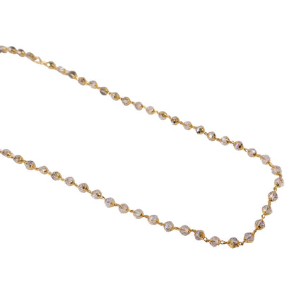 Gold-Tone Faceted Crystal Beaded Necklace – Lightweight Elegance