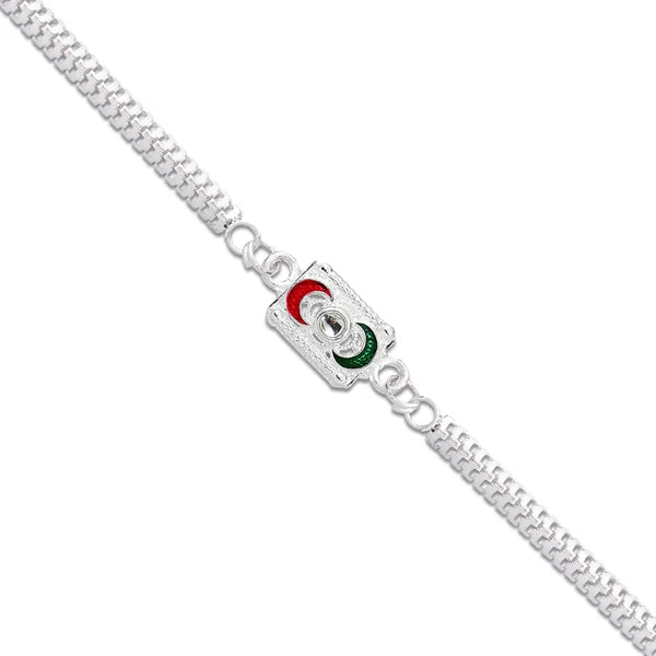 Geometric Rakhi with Linked Ring Design – Trendy Raksha Bandhan Gift