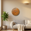 Modern Bubble Wooden Wall Clock – Silent Minimalist Home Décor