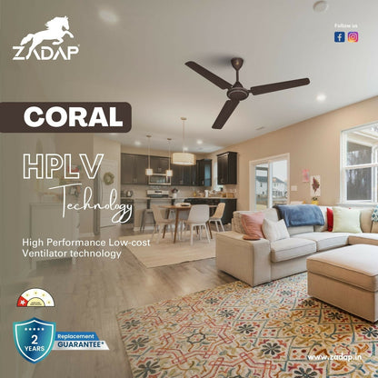 ZADAP Coral fan anti-rust coated blades close-up