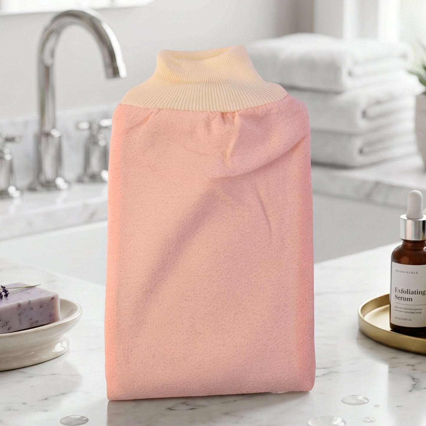 Scrub glove shower use