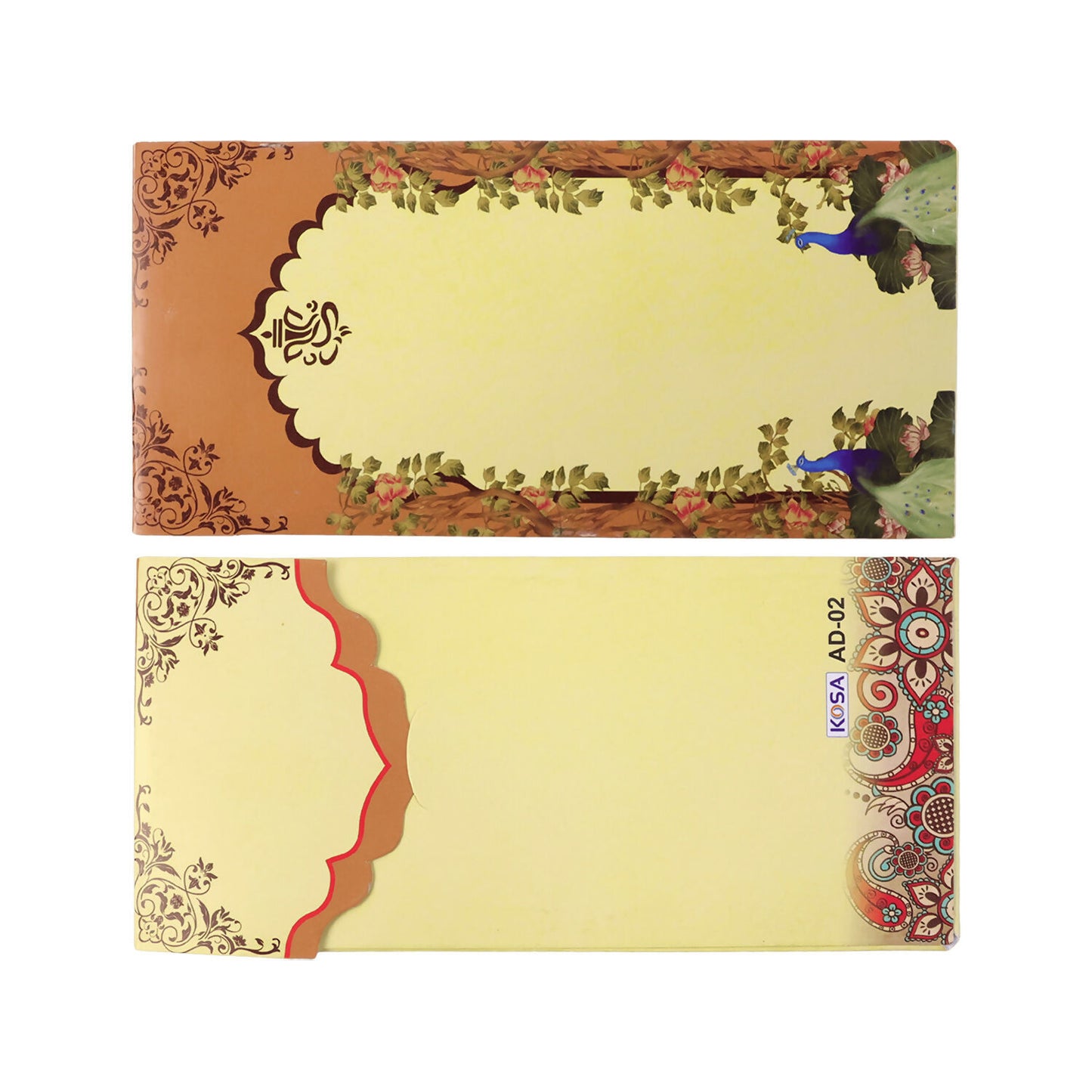 Artistic floral vine pattern on envelope