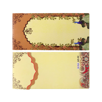 Artistic floral vine pattern on envelope