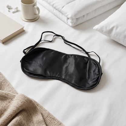 Satin mask wearing sleep view