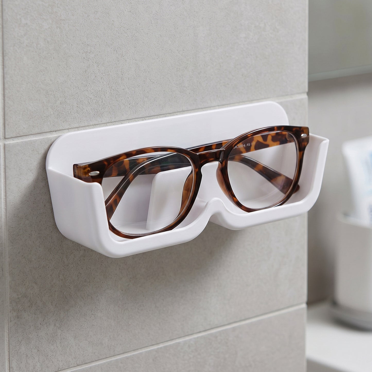 Plastic Sunglasses Holder Stand Wall Mounted Eyewear Rack Adhesive (1 Pc)
