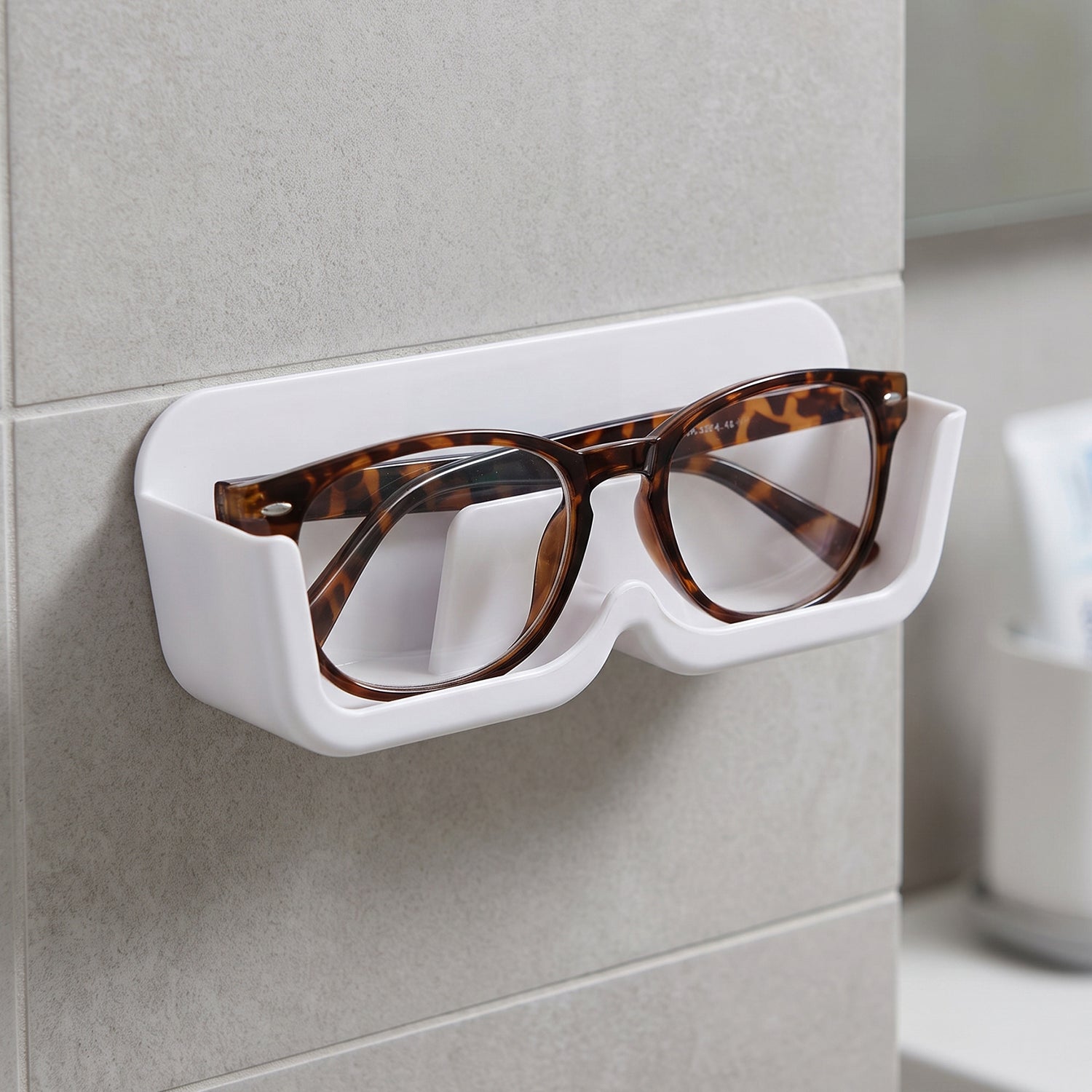 Plastic Sunglasses Holder Stand Wall Mounted Eyewear Rack Adhesive (1 Pc)