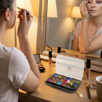 Premium 18-Color Shimmer Eyeshadow Palette (12 GM / 1 Pc)