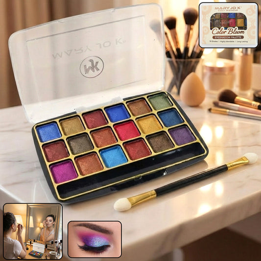Premium 18-Color Shimmer Eyeshadow Palette (12 GM / 1 Pc)